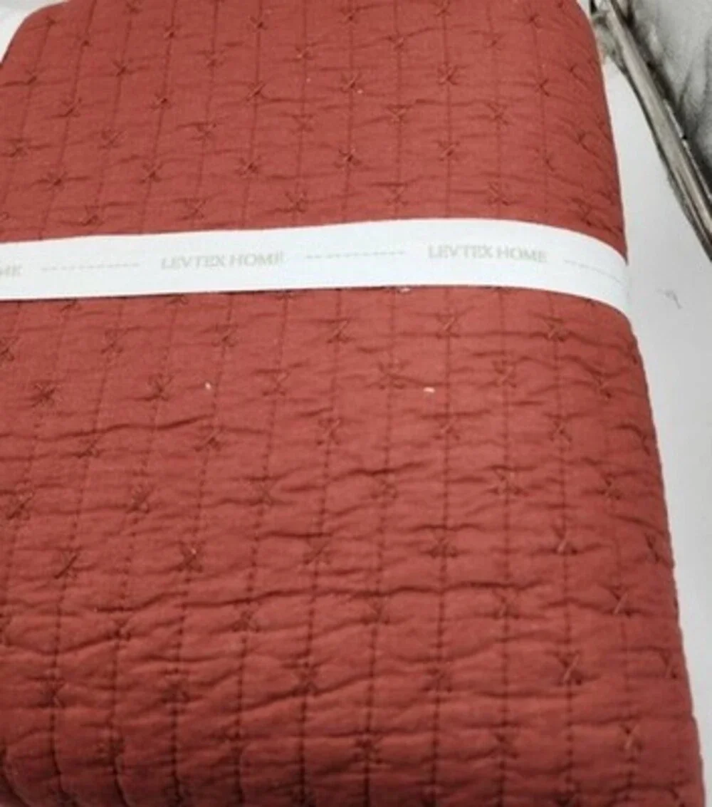 Levtex Home Cross Stitch Quilt Set Full/Queen - Clay